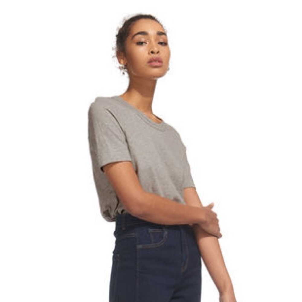 MOVING SALE! Whistles Grey Rosa Double Trim Tshirt